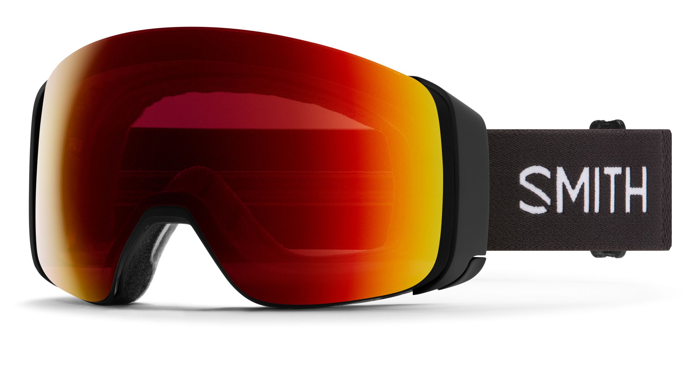 Masque de Ski 4D Mag - Black - Chromapop Sun Red Mirror + Chromapop Storm Rose Flash