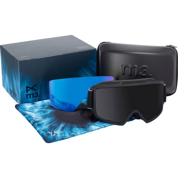 Masque de Ski M3 - Black - Polar Smoke + Blue Lagoon