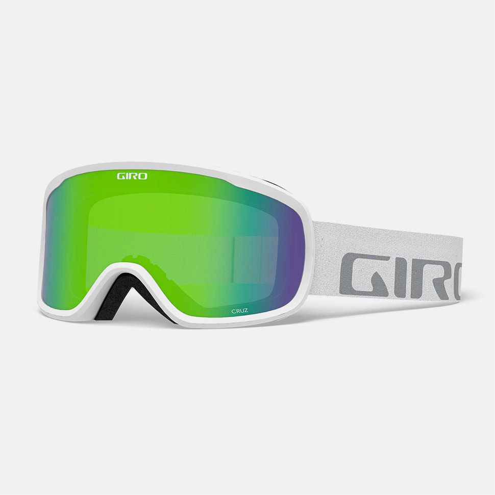 Masque de Ski Cruz - White Wordmark - Loden Green