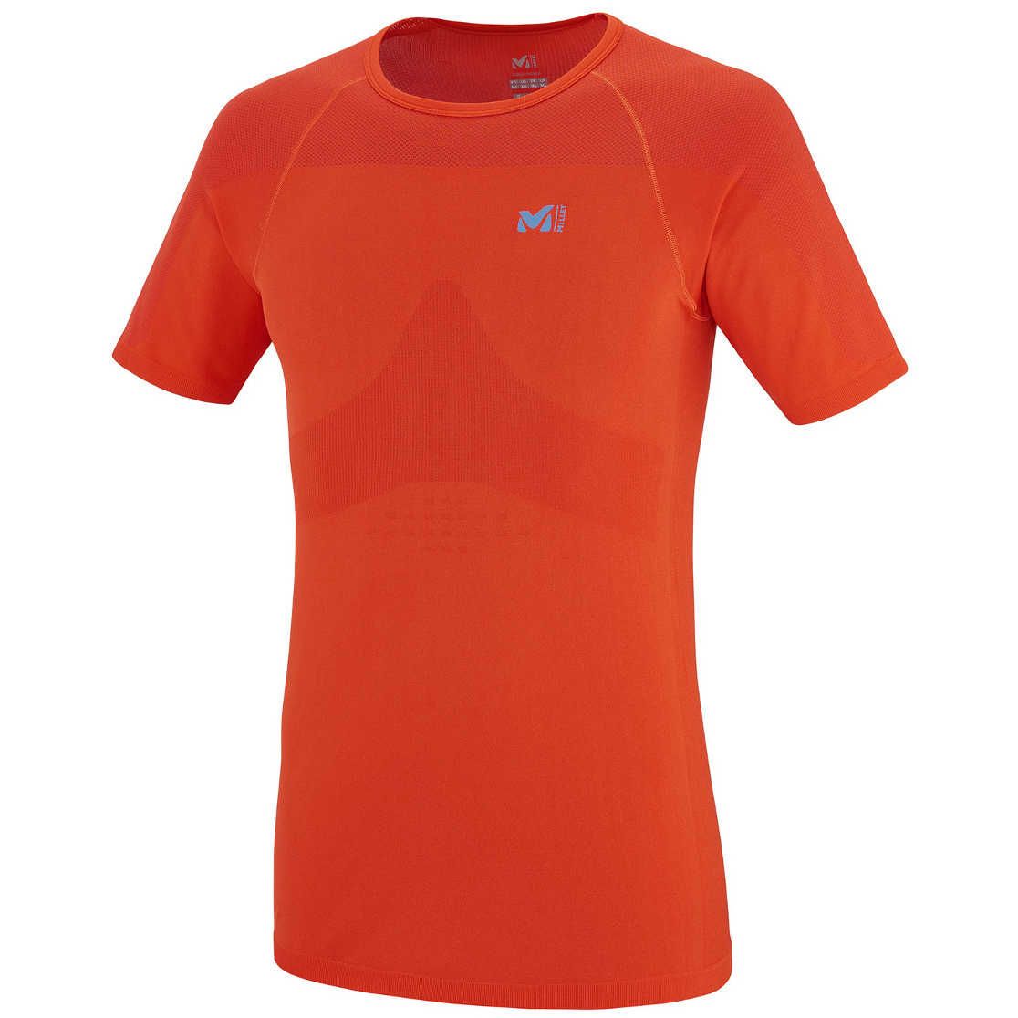 T-shirt Trail Homme LTK Seamless Zip SS - Orange