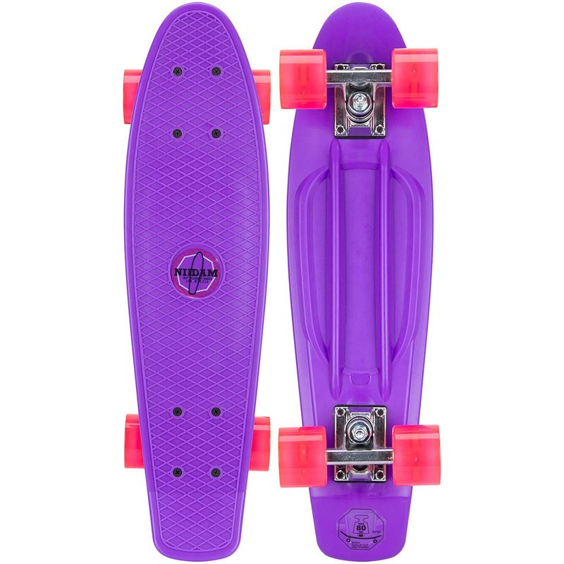 Mini Skate Plastique Led 22.5" Violet