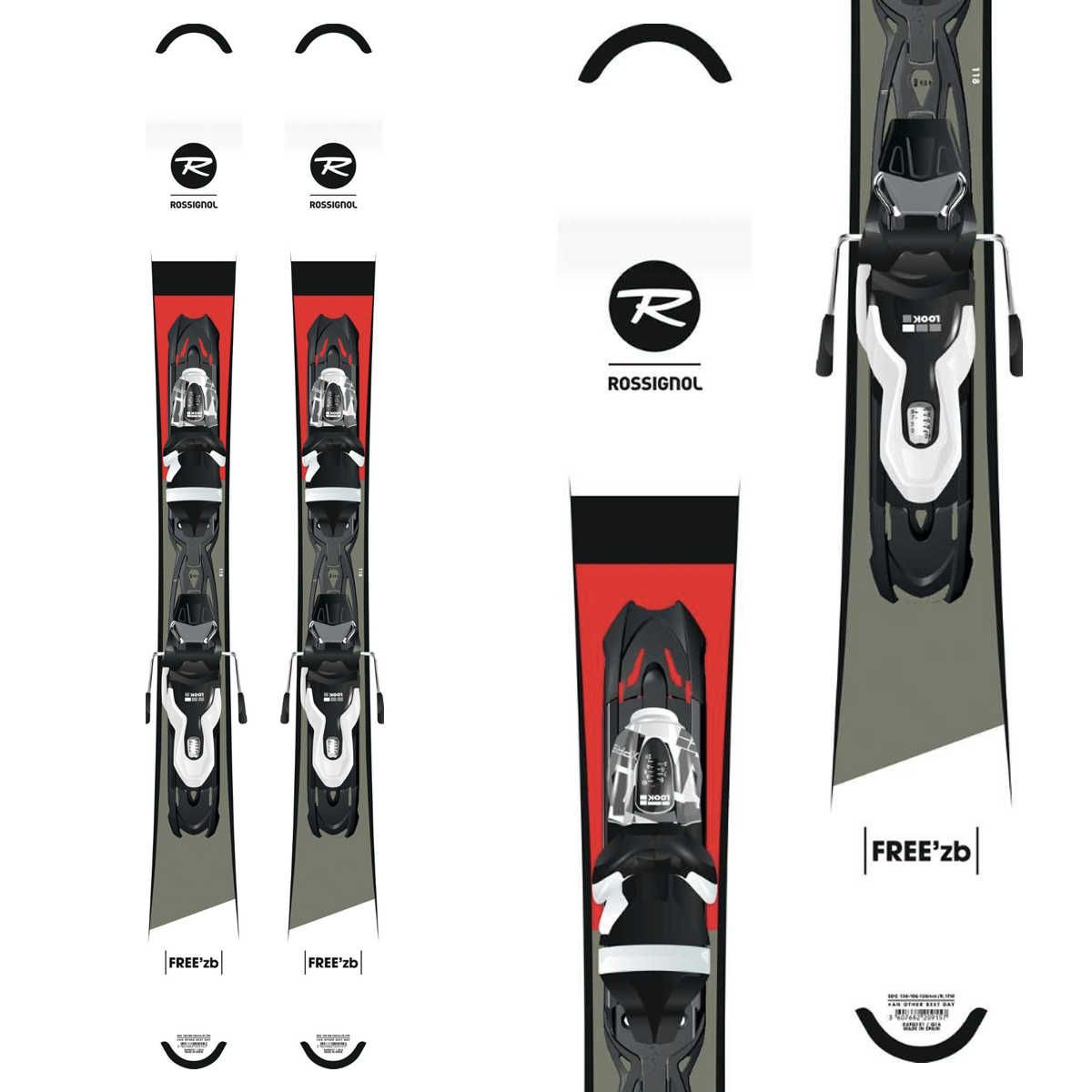 Pack  Rossignol Mini Ski FREE'ZB + XPRESS 10 B83 BK/WHT