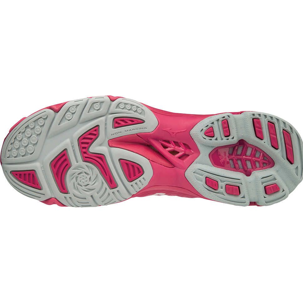 Chaussures Volley-Ball Wave Lightning Z4 Mid - PAzalea/Wht/CamelliaRose