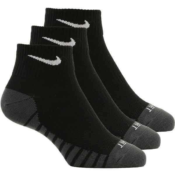 Chaussettes de sport Nike Dry Lightweight Quarter - Noir/Blanc - 3 Paires