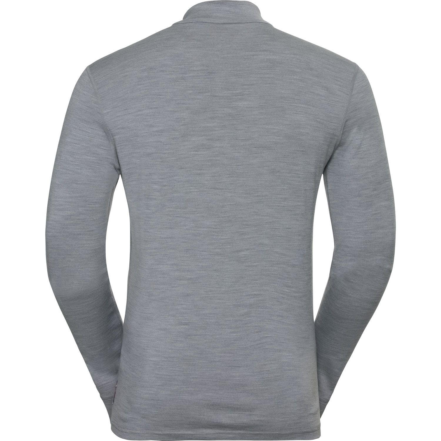 T-shirt manches longues 1/2 zip Natural Merino Warm homme - Grey Melange