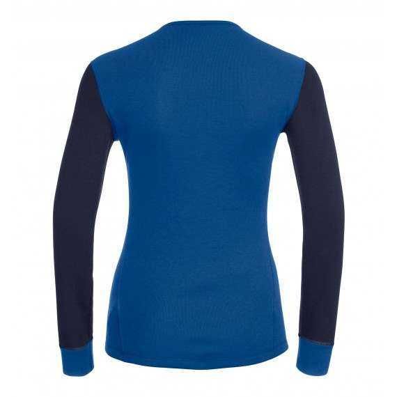 T-Shirt Femme Manches Longues Warm col ras de cou - Lapis Blue/Peacoat