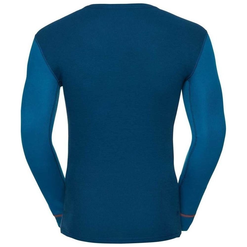 T-Shirt Homme Manches Longues Warm col ras de cou - Blue Opal Mykonos Blue