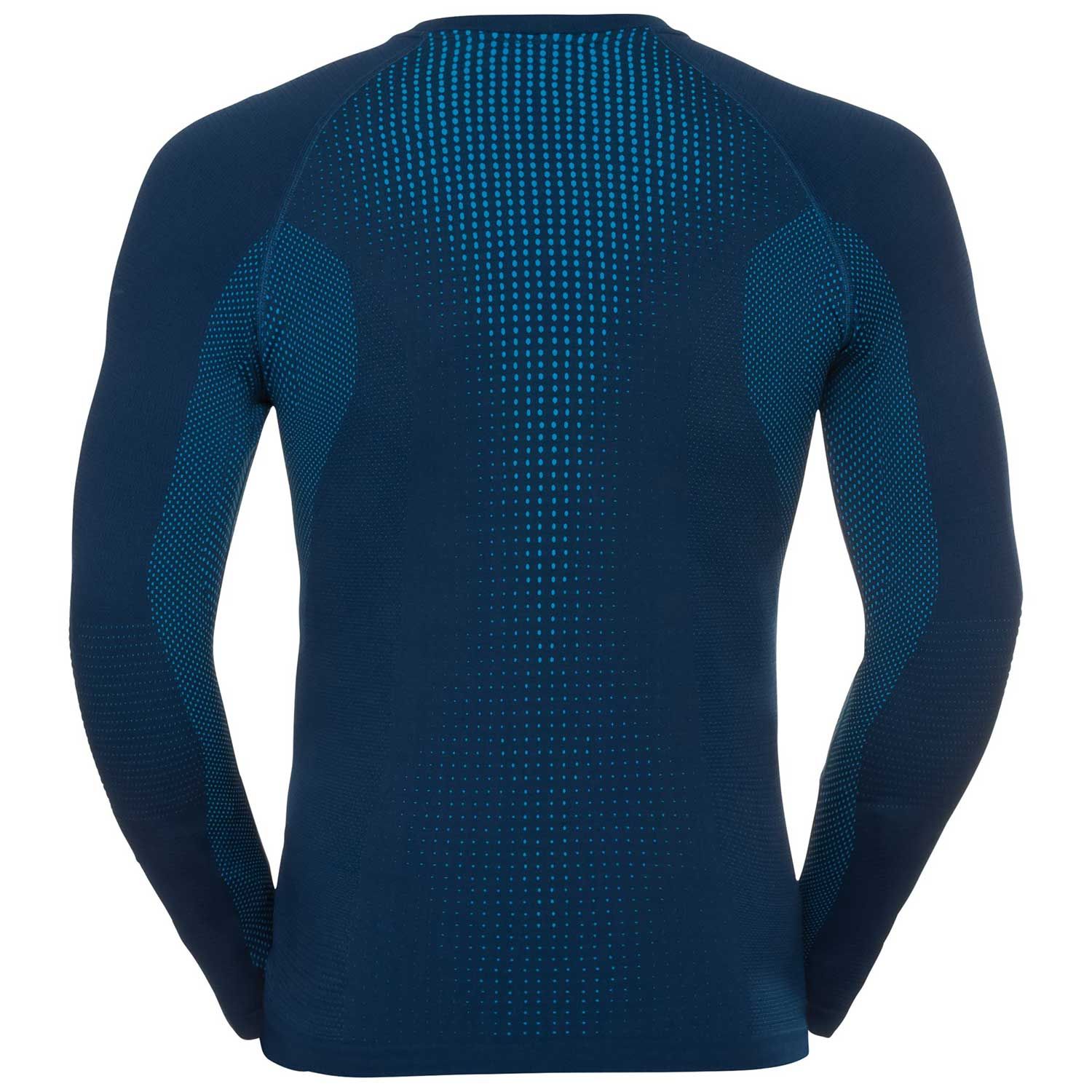 T-shirt ML Performance Warm Homme - Poseidon/Blue Jewel