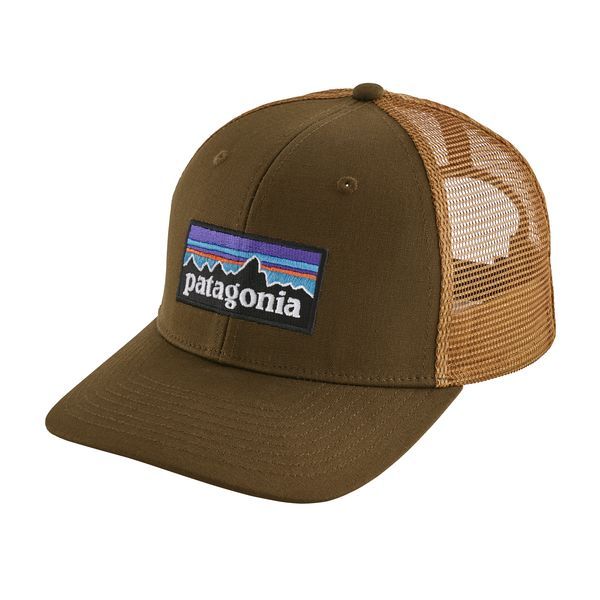 Patagonia P6 Logo Trucker Hat Achat casquette Marron Kaki 2019
