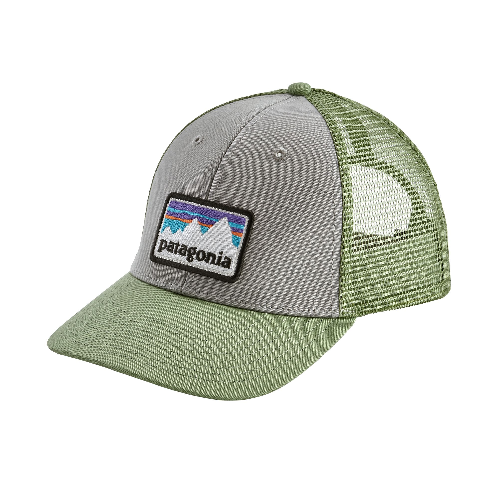 Casquette Sticker Patch LoPro Trucker Hat - Drifter Grey w/Matcha Green
