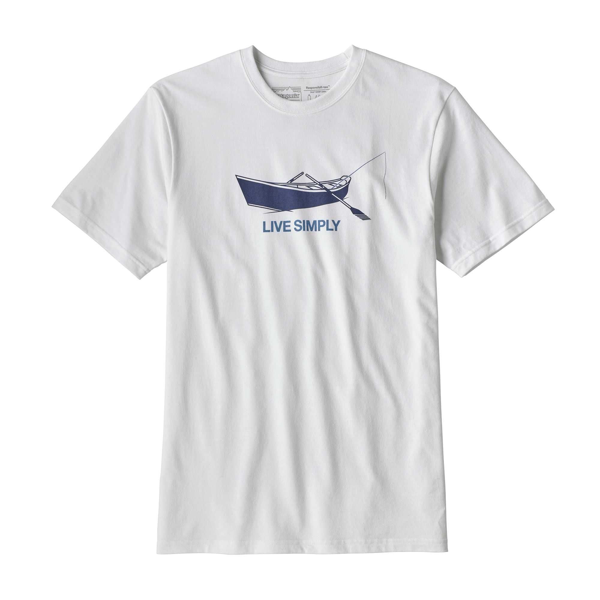 T-shirt M's Live Simply Drift Boat Responsibilité Tee - Blanc