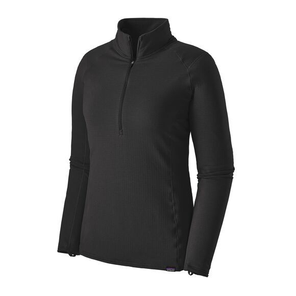 Tee Shirt Thermique W's Capilene Thermal Weight Zip-Neck - Black