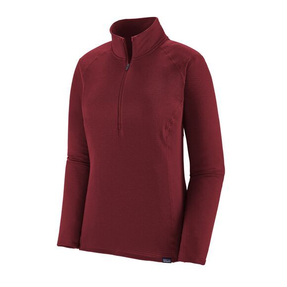 1Tee Shirt Thermique W's Capilene Thermal Weight Zip-Neck - Roamer Red Light Roamer Red X-Dye