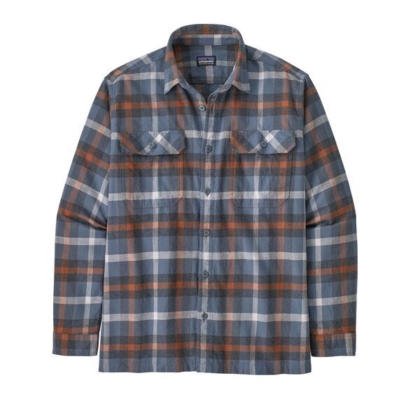 Chemise de randonnée M's Long-Sleeved Organic Cotton Midweight Fjord Flannel Shirt - Forage: Plume Grey