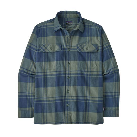 Chemise de randonnée M's Long-Sleeved Organic Cotton Midweight Fjord Flannel Shirt - Live Oak: Hemlock Green
