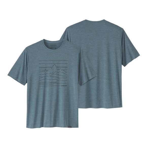 Tee Shirt de randonnée Capilene® Cool Daily Graphic Shirt - Up High Endurance: Light Plume Grey X-Dye
