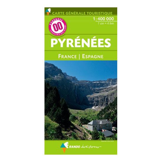 Carte Pyrénées France/Espagne - 1/400000