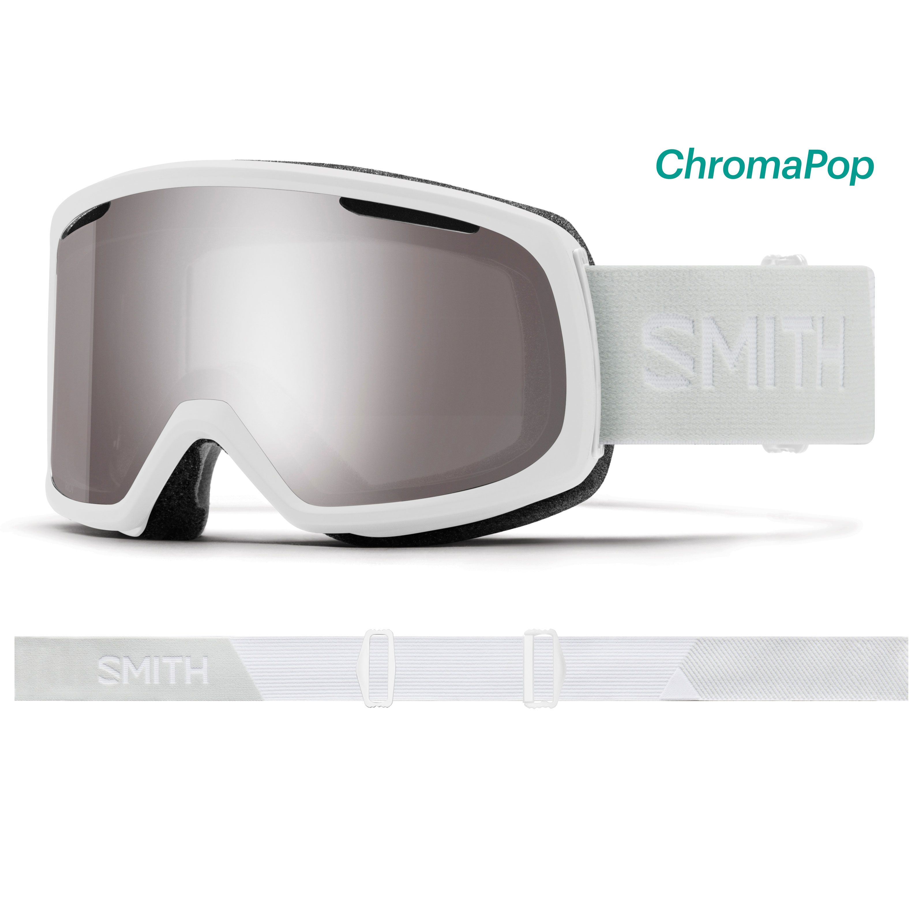 Masque de Ski Riot - White Vapor - ChromaPop Sun Platinum Mirror