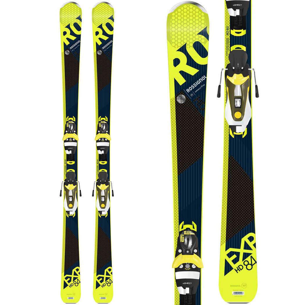 Pack ski Rossignol Experience 84 HD 2018 et fixations NX12 Konect DUAL WTR B90 - Black Yellow
