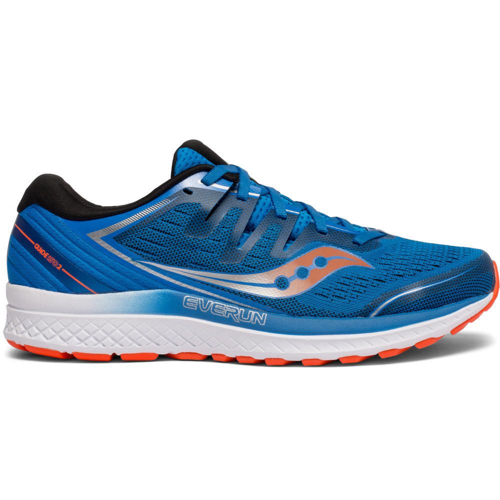 Saucony Guide Iso 2 Blue/Orange - Chaussures running Homme