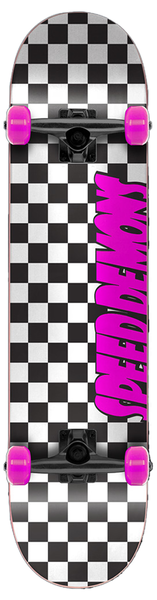 Skateboard Complet Checkers Black Pink 7.75