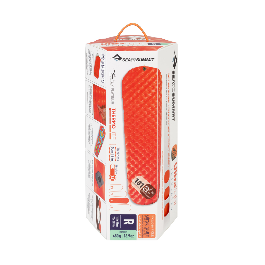 Matelas gonflable Ultralight Insulated avec Airstream Pumpsack - Orange