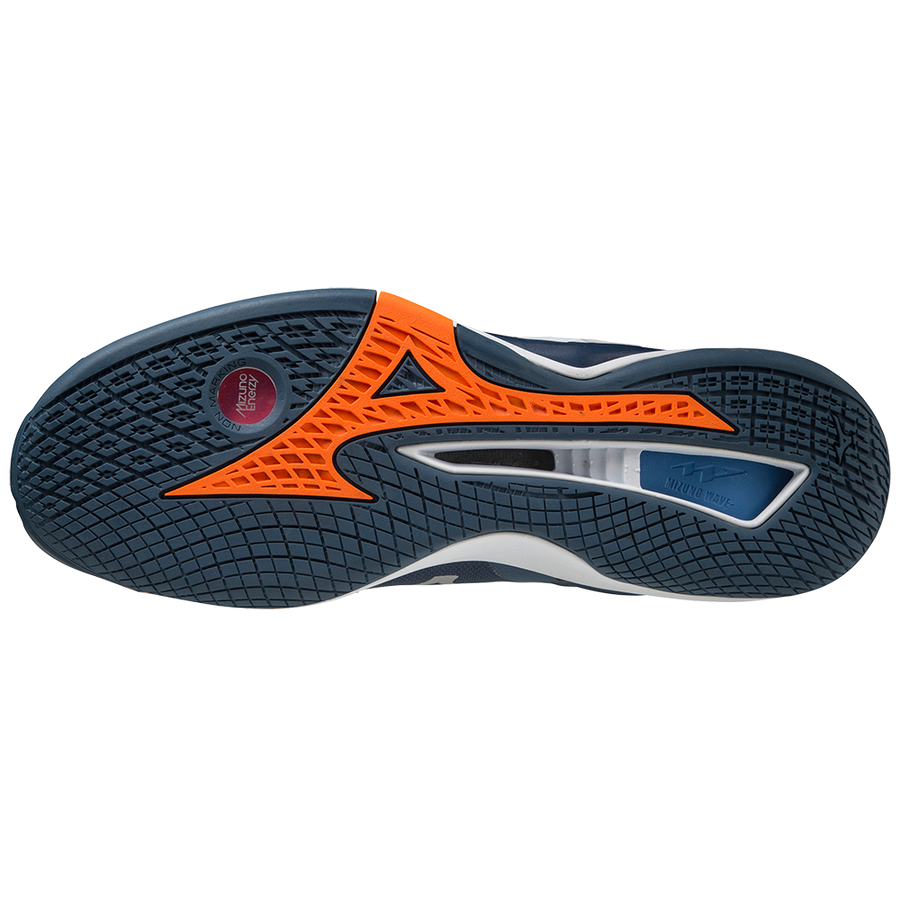 Chaussure de Handball Wave Stealth Neo - Dark Denim White Scalet Ibis