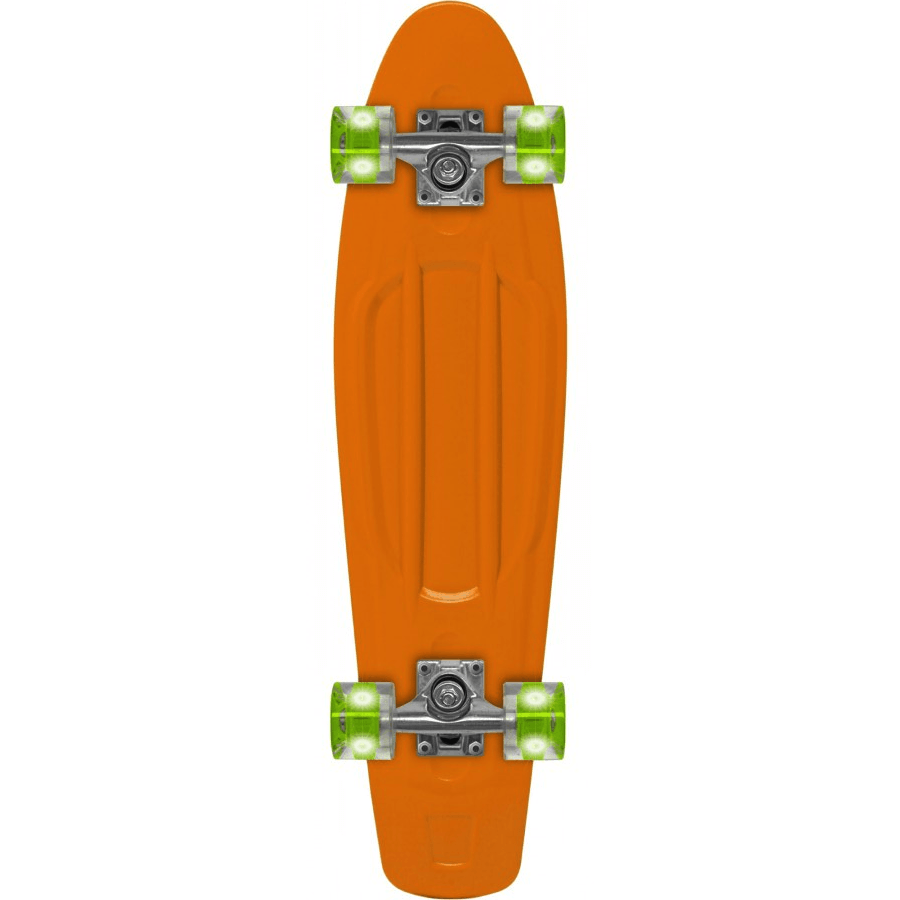 Cruiser Skateboard Retro Orange Roues Lumineuses 22.5'' Prohibition