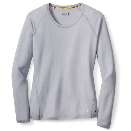 T-shirt Femme Merino 150 Baselayer Pattern Long Sleeve - Pebble Gray