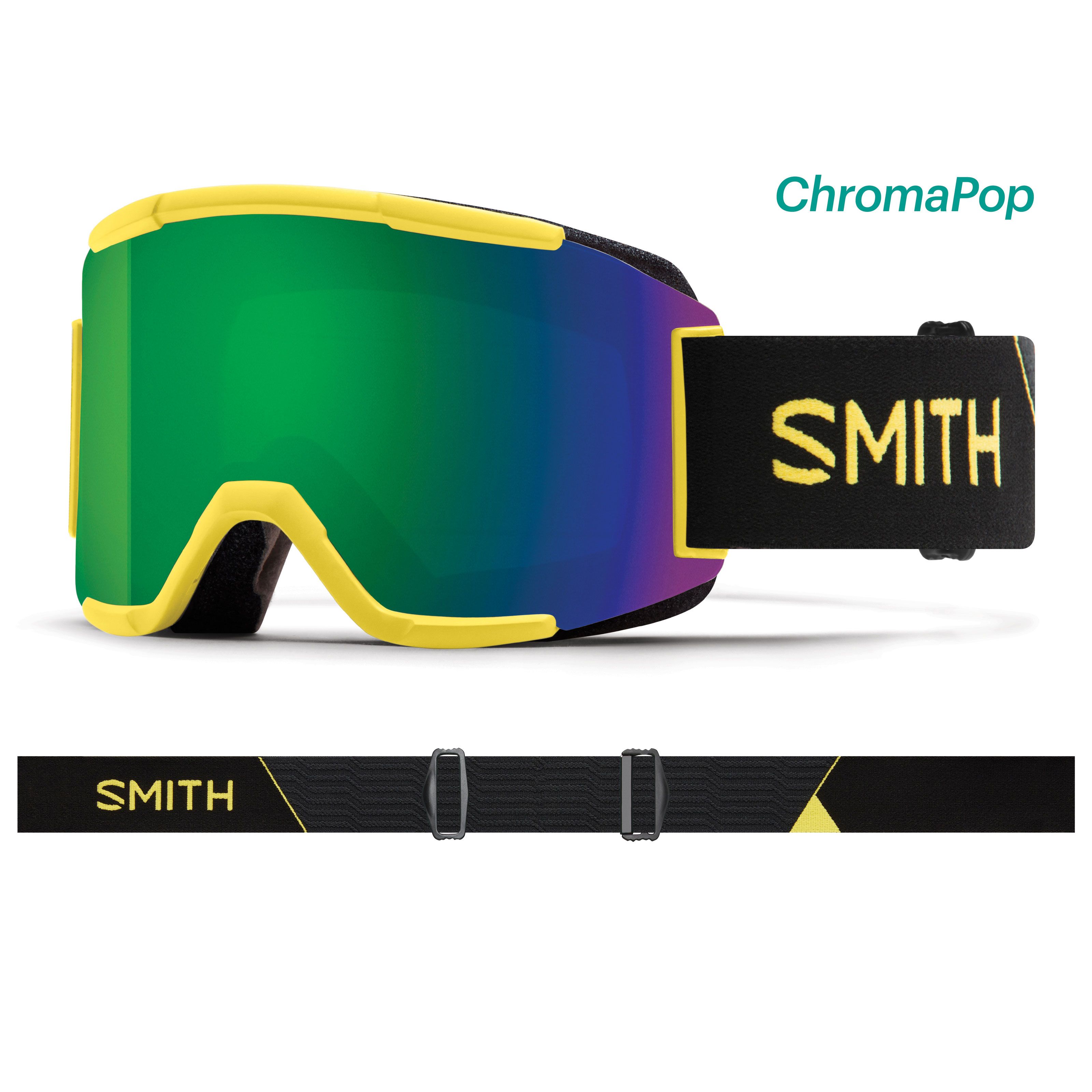Masque de Ski Squad - CitronGlow - ChromaPop Sun Green Mirror