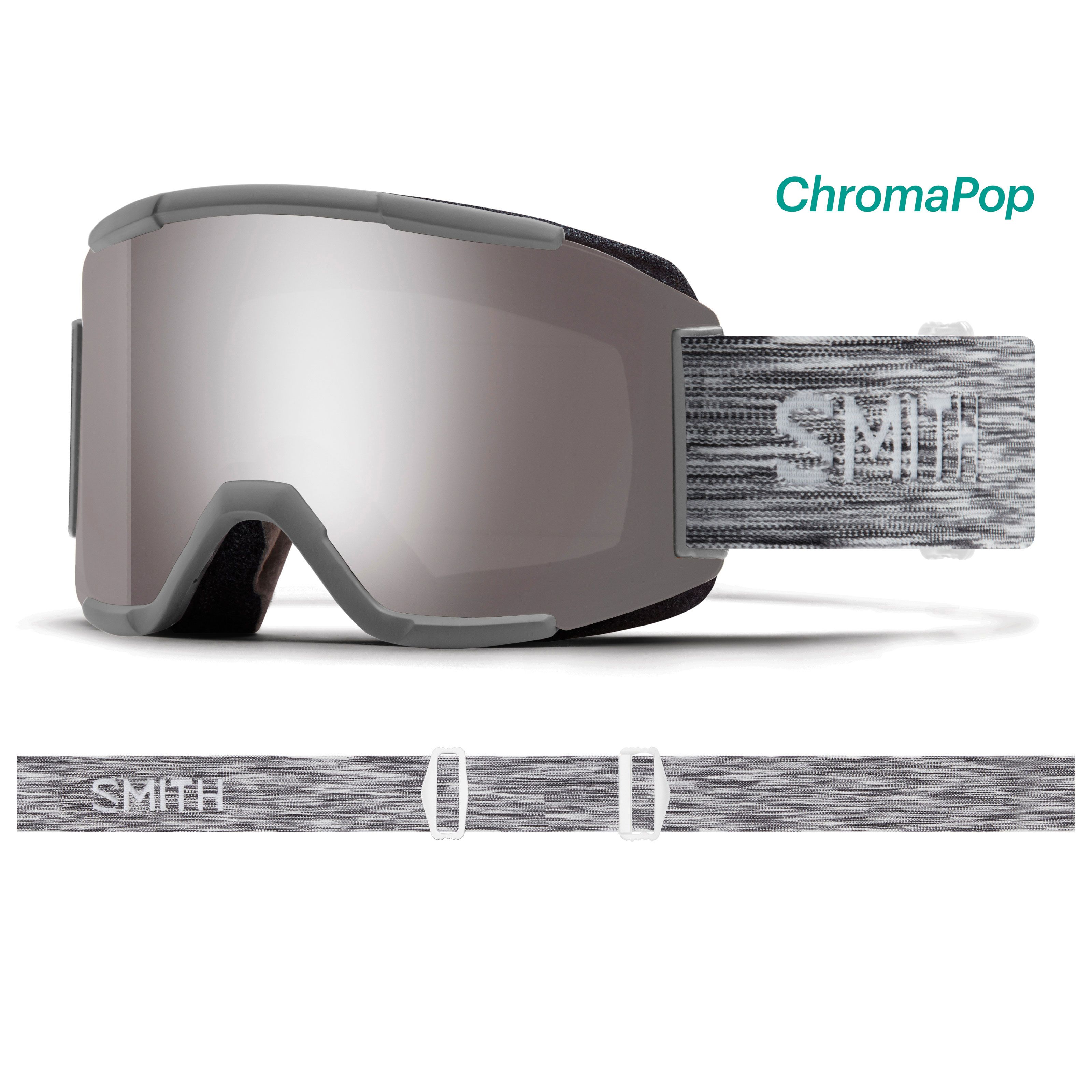 Masque de Ski Squad - CloudGrey - ChromaPop Sun Platinum Mirror