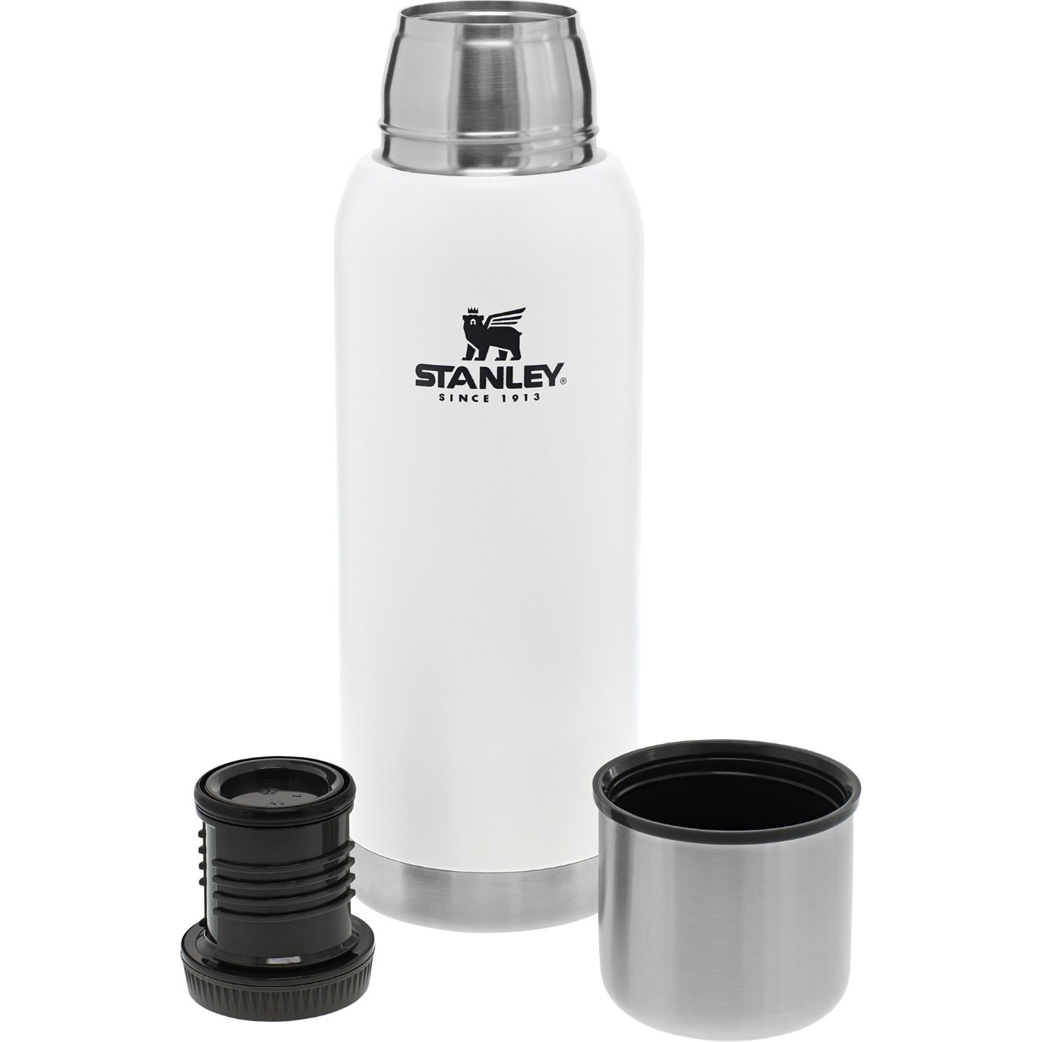 Bouteille Isotherme Aventure 1 litre Blanc
