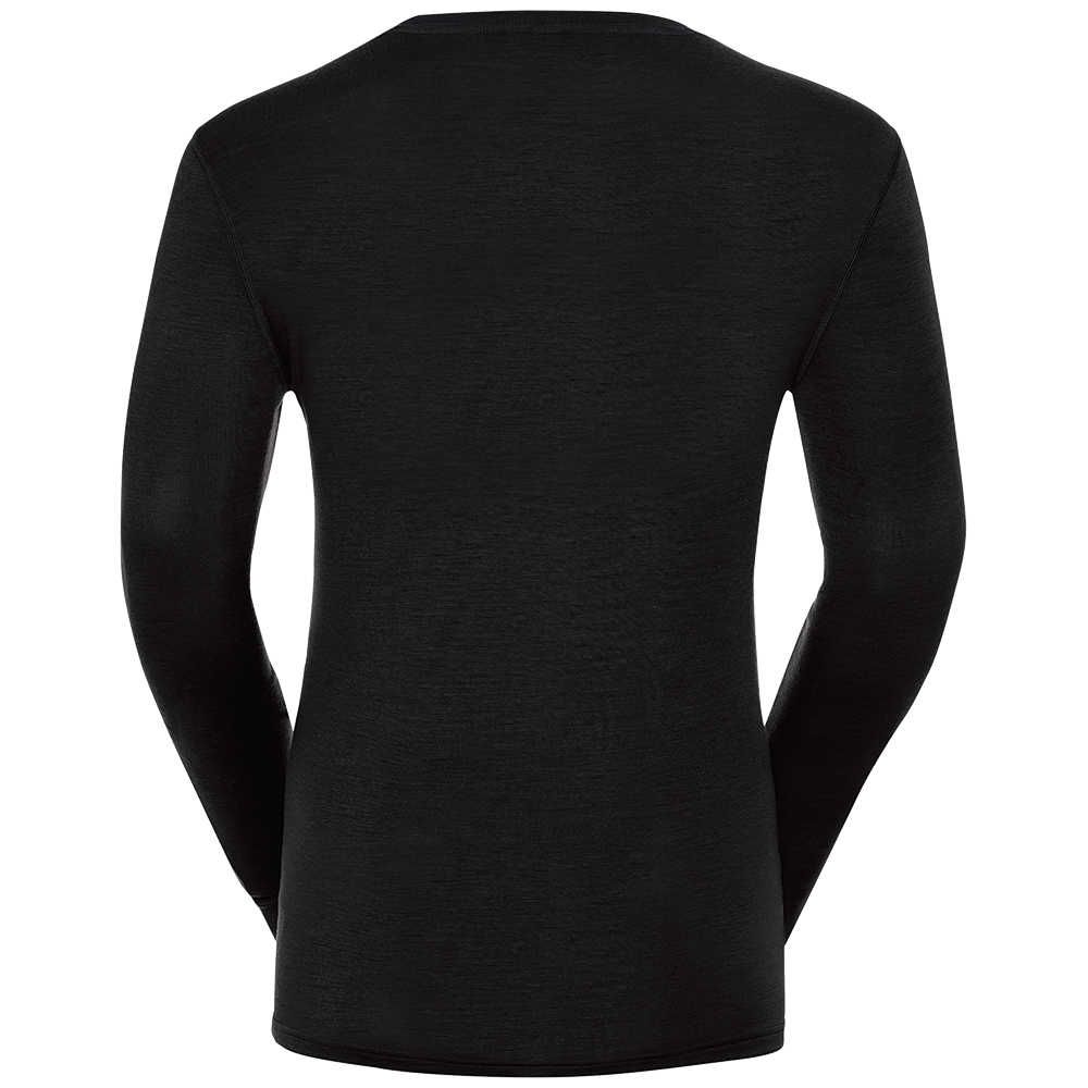 T Shirt ML Natural 100 % Merino Warm Noir