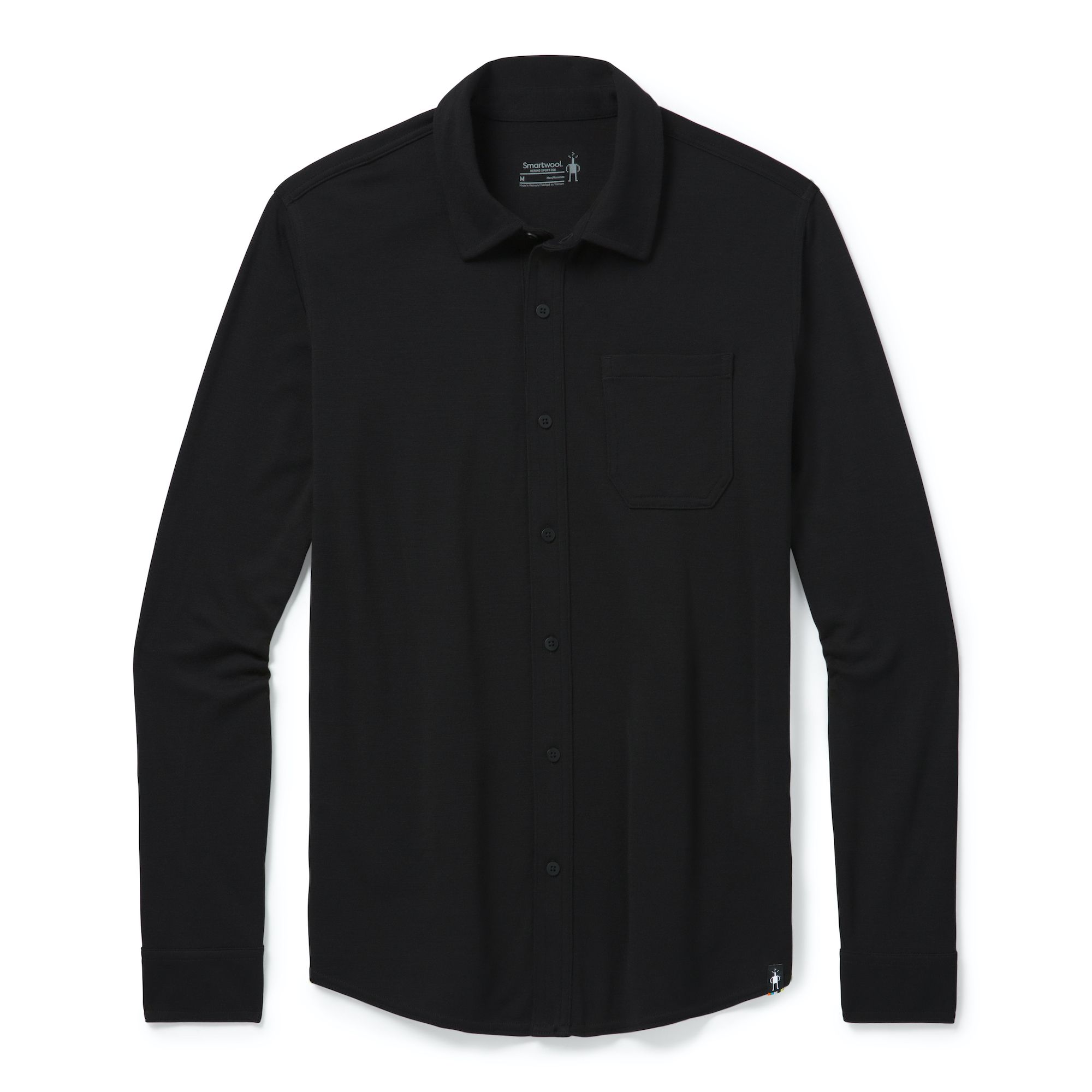 Chemise de Randonnée Merino Sport 250 - Noir
