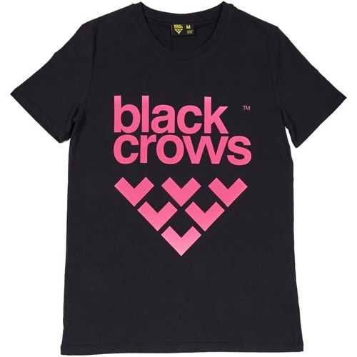 T-shirt Femme Black Crows Full Logo - Noir/Rose