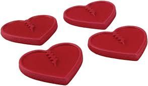 pads anti dérapants Mini Hearts Rouge