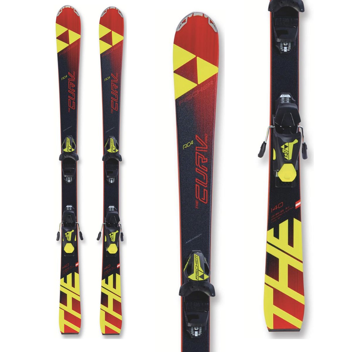 Pack skis Junior RC4 THE CURV PRO SLR + Fix FJ7 AC