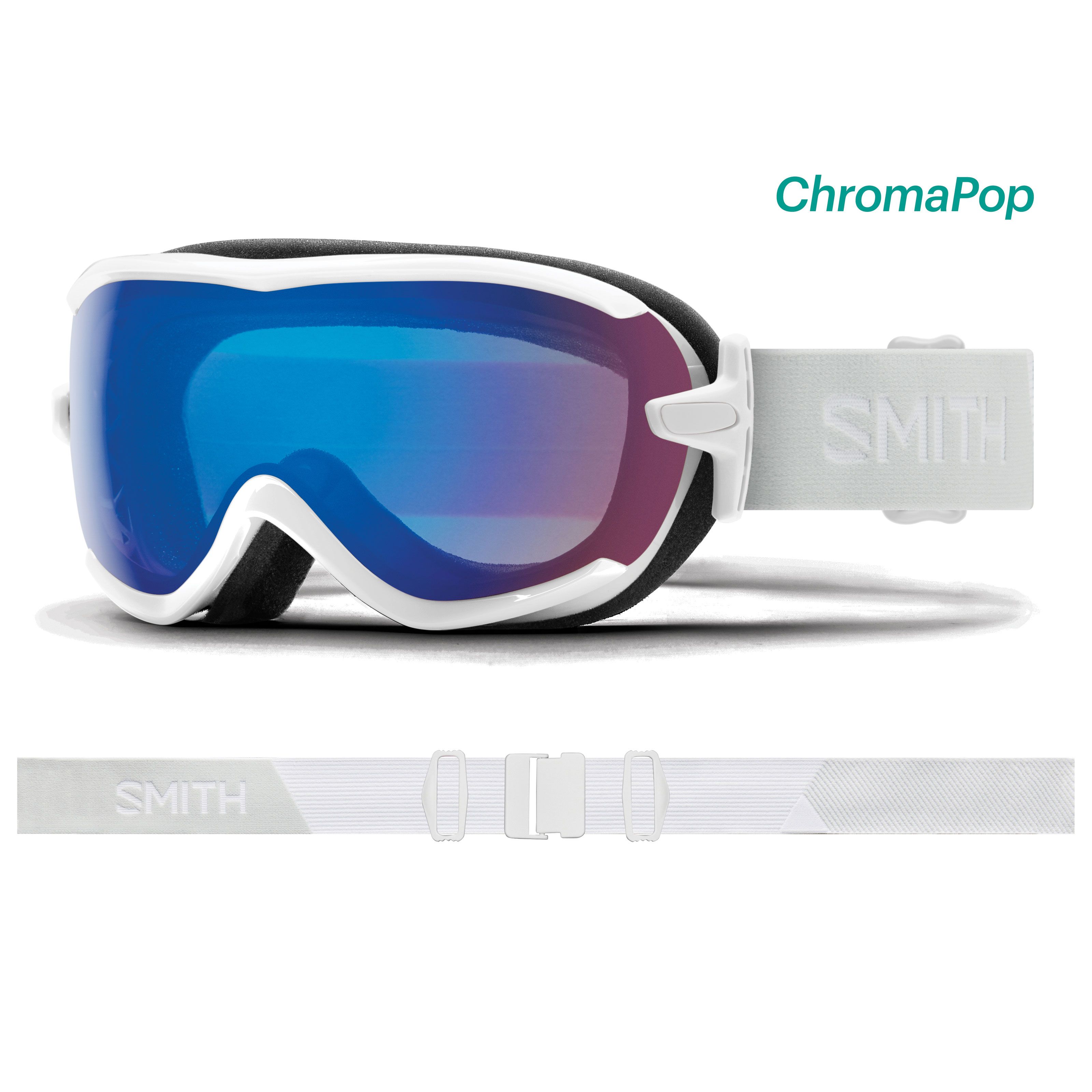 Masque de Ski Virtue - White Vapor - ChromaPop Storm Rose Flash