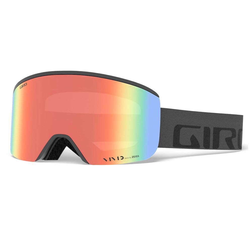 Masque de Ski Axis Grey Wordmark - Vivid Ember + Vivid Infrared