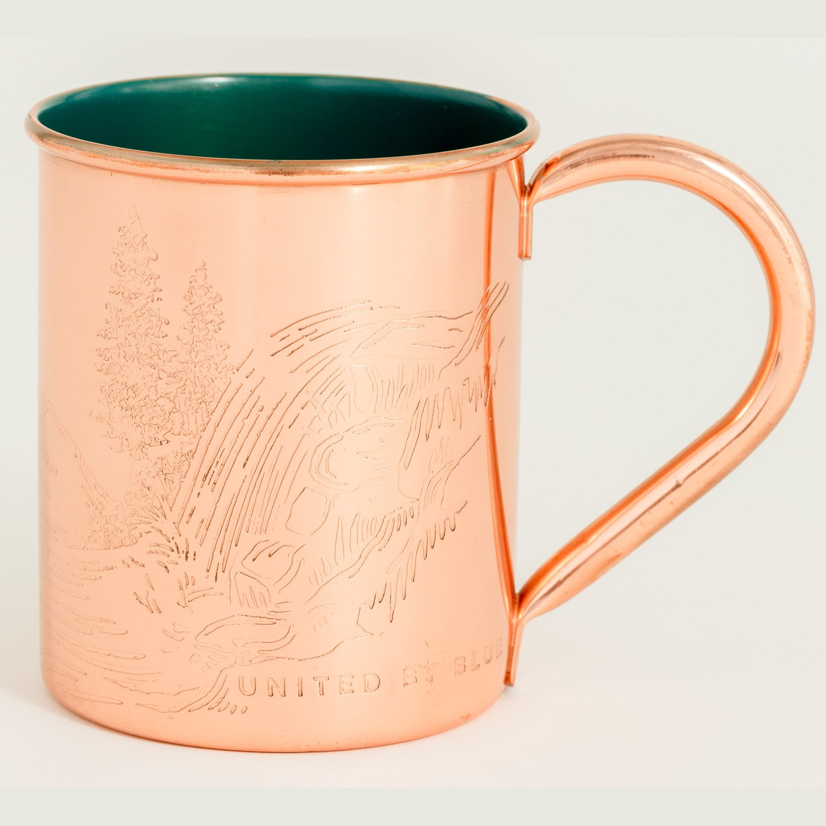 Tasse De Randonnée WaterFall Copper Enamel Lined Mug - Light Blue