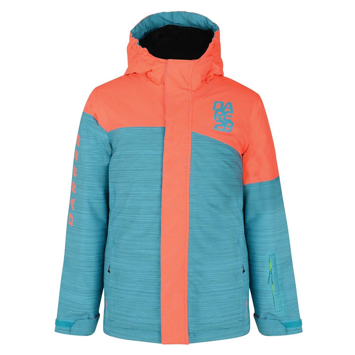 Veste de Ski Wiseguy Jacket - Aqua Blue Texture/ Fiery Coral 1