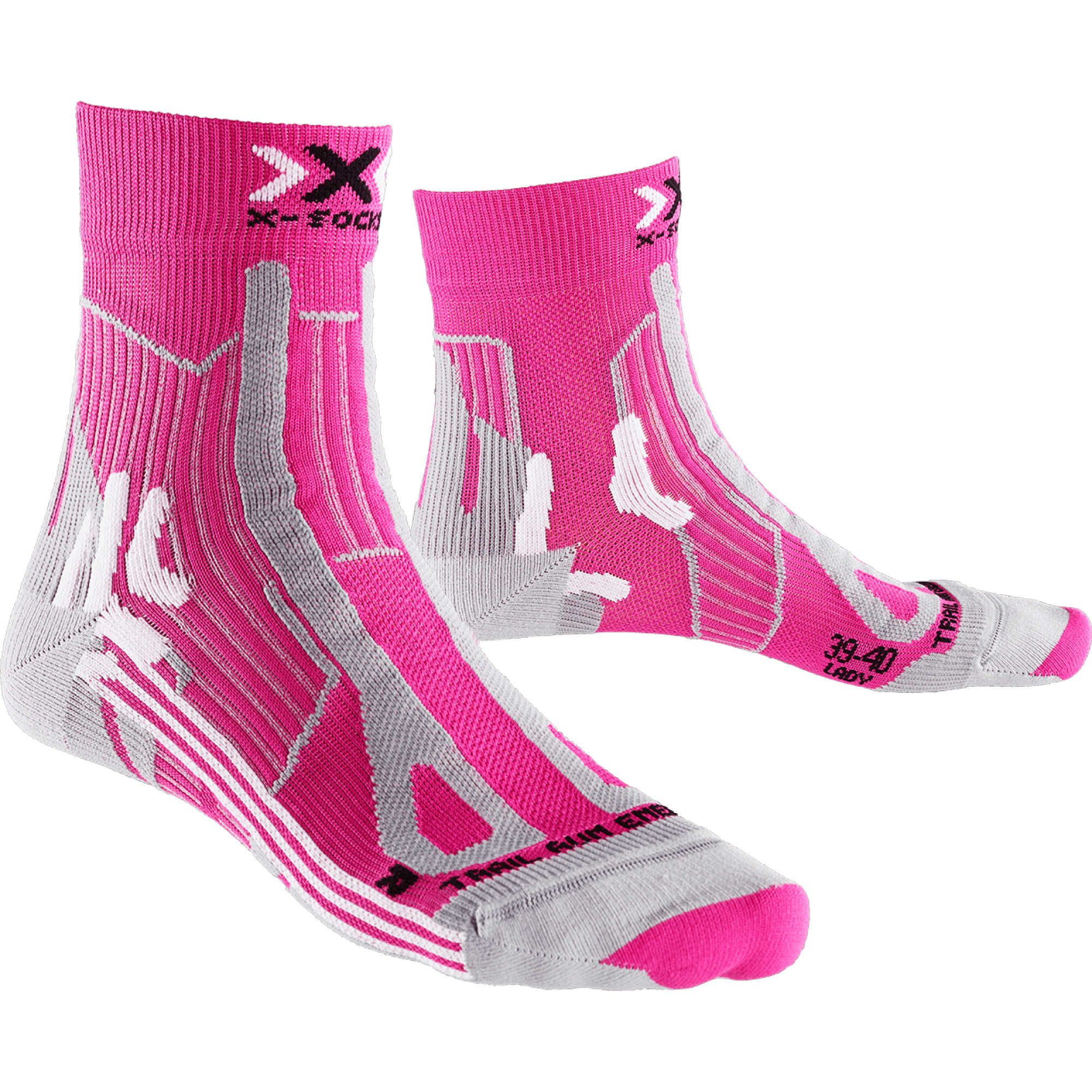 Chaussettes Femme Trail Energy Lady - Pink/Pearl Grey