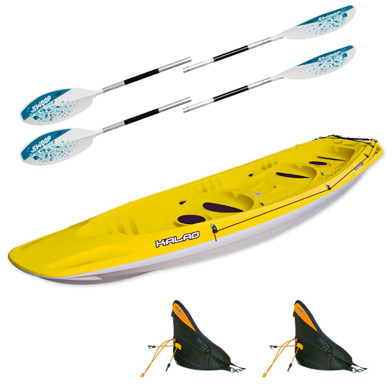 Pack kayak sit on top kalao 3/4 places + 2 pagaies + 2 sièges 