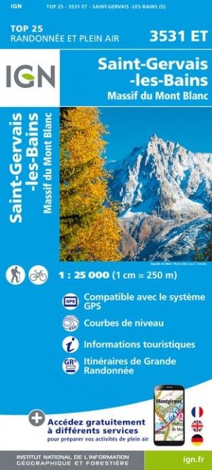 Carte 3531ET - Saint-Gervais-les-Bains / Massif du Mont-Blanc