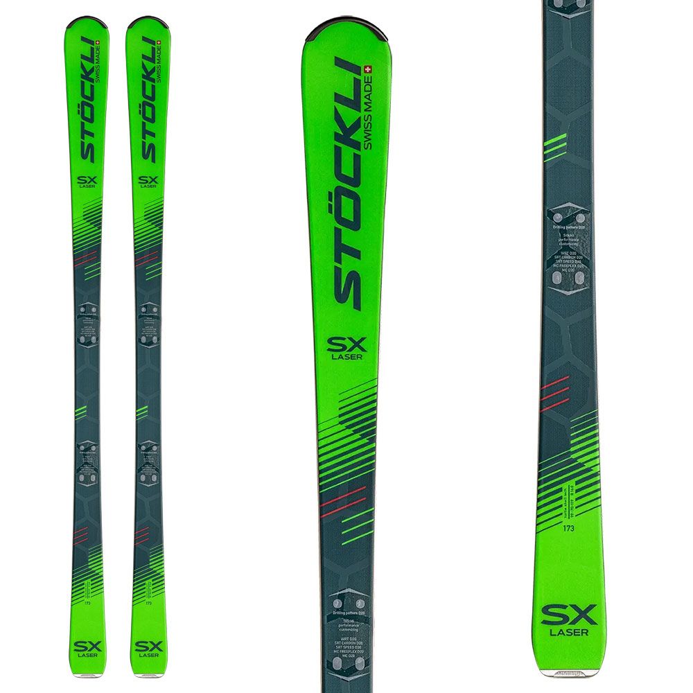 Ski De Carving Sport Laser SX + Fixation SRT12 Green Black + SRT Speed D20