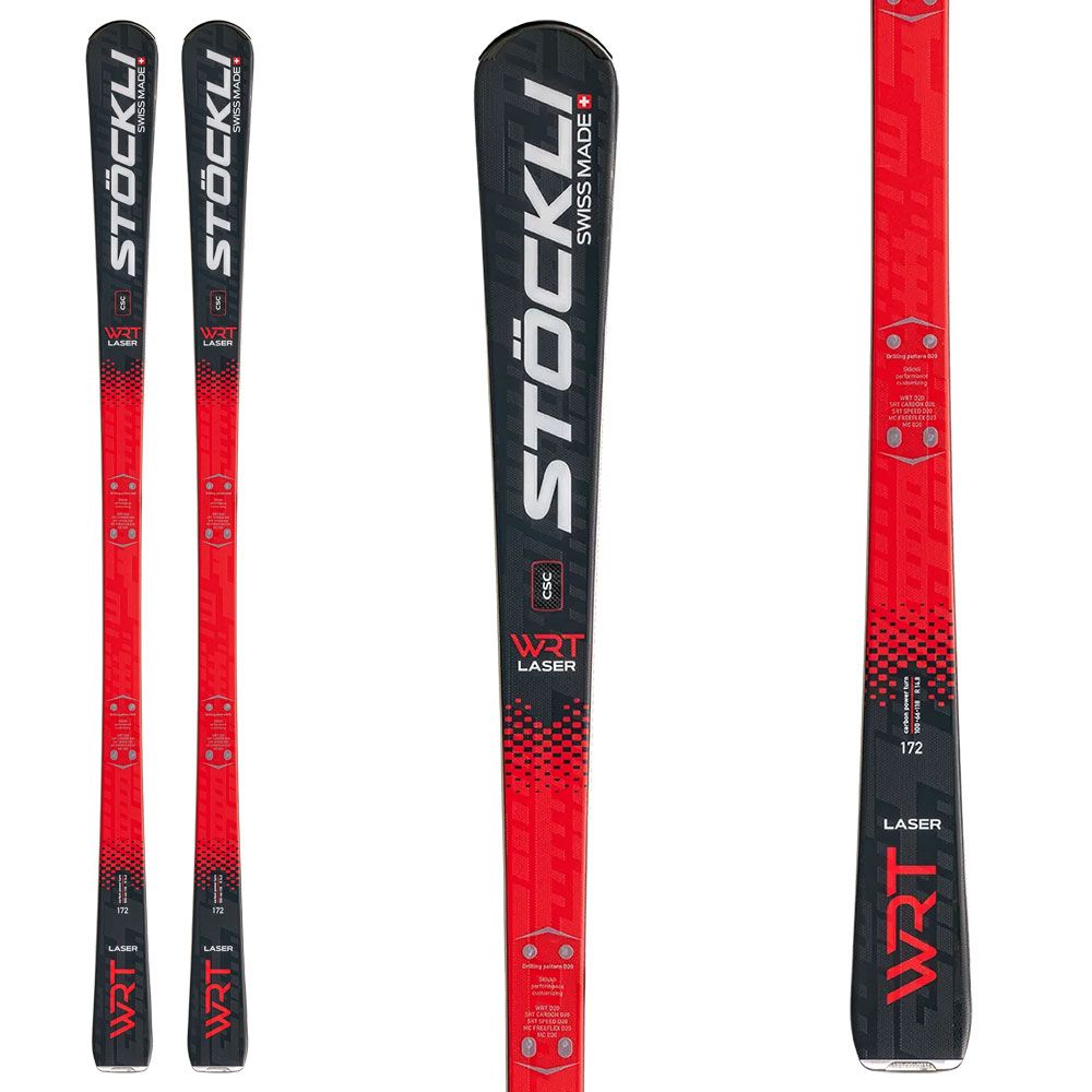 Ski De Carving Sport Laser WRT + Fixation SRT12 Red Black + SRT Speed D20