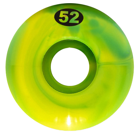 Jeu de 4 roues de Skateboard Swirl Rasta 52mm