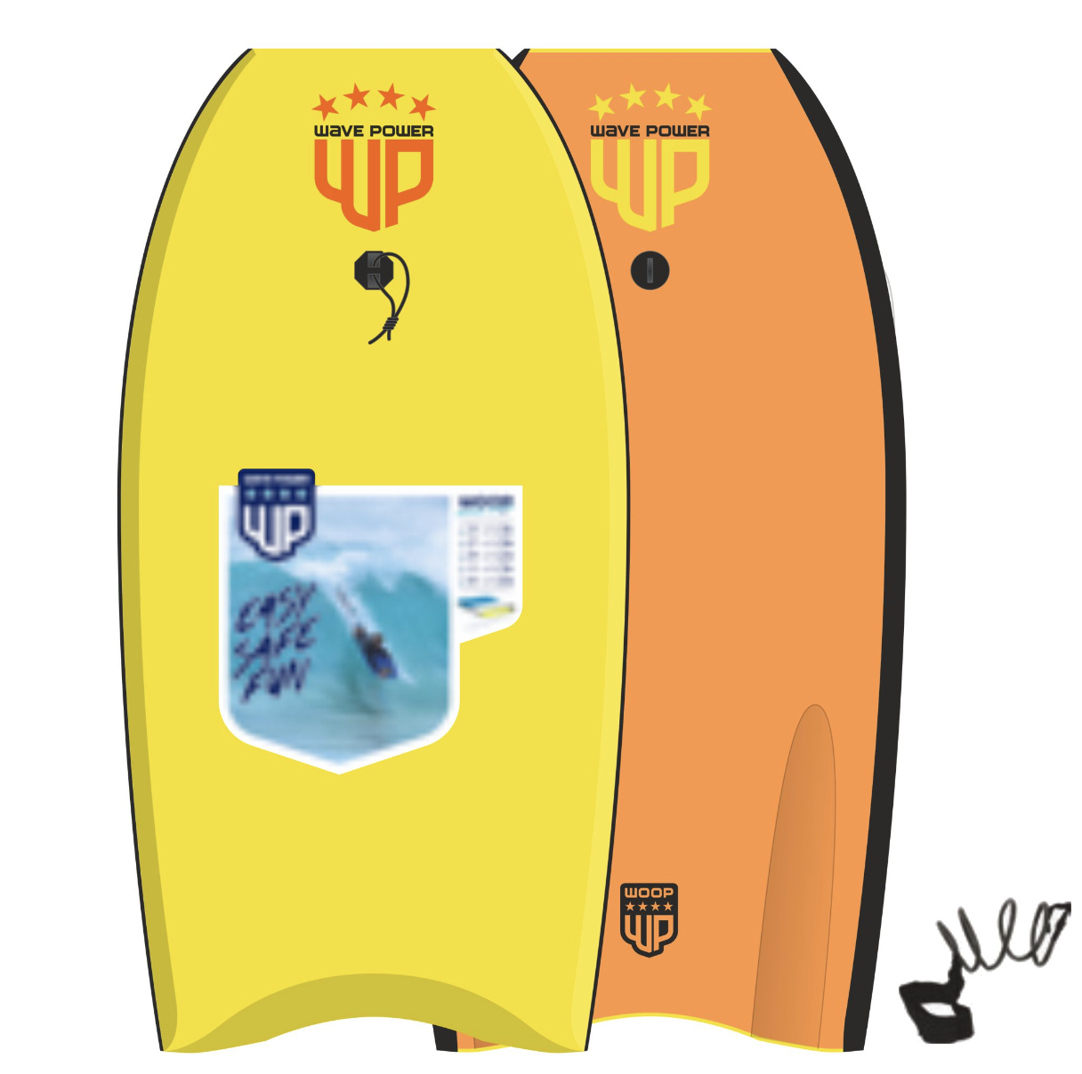 Planche de bodyboard Woop EPS - Jaune / Orange 