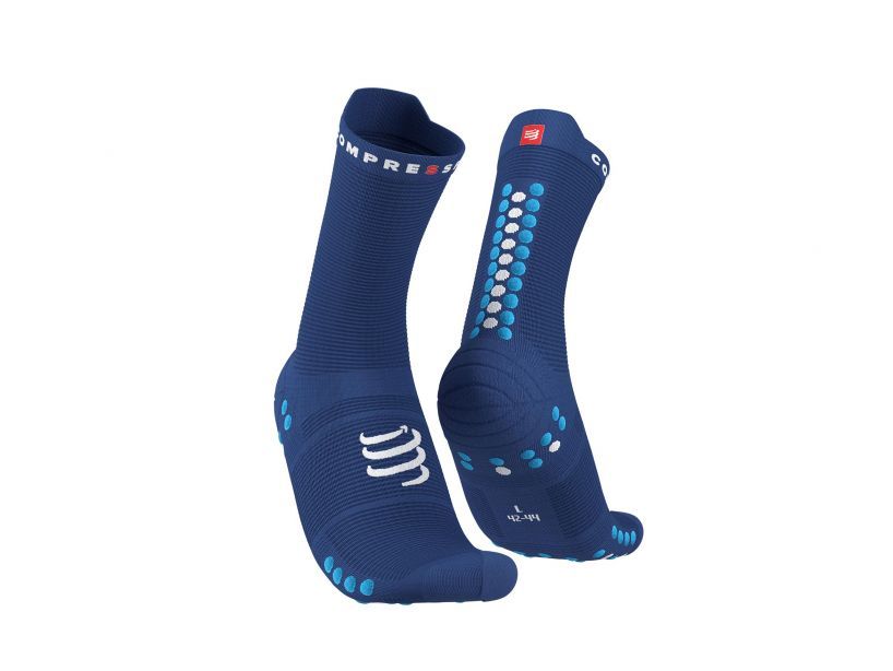Chaussette de running Pro Racing Socks V4.0 Run High - Sodalite Fluo Blue