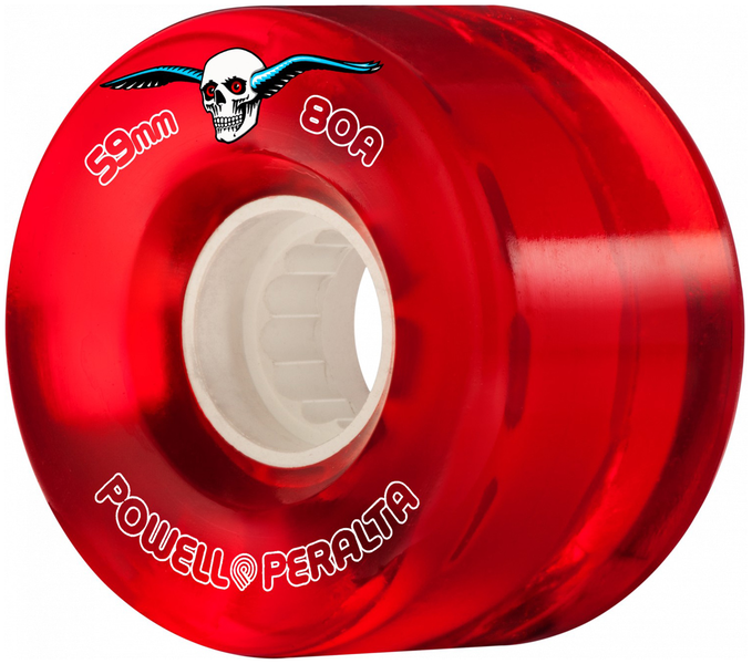 Roues de skateboard 59MM Clear 80A - Red